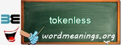 WordMeaning blackboard for tokenless